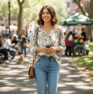 Violet & Claire Floral Top